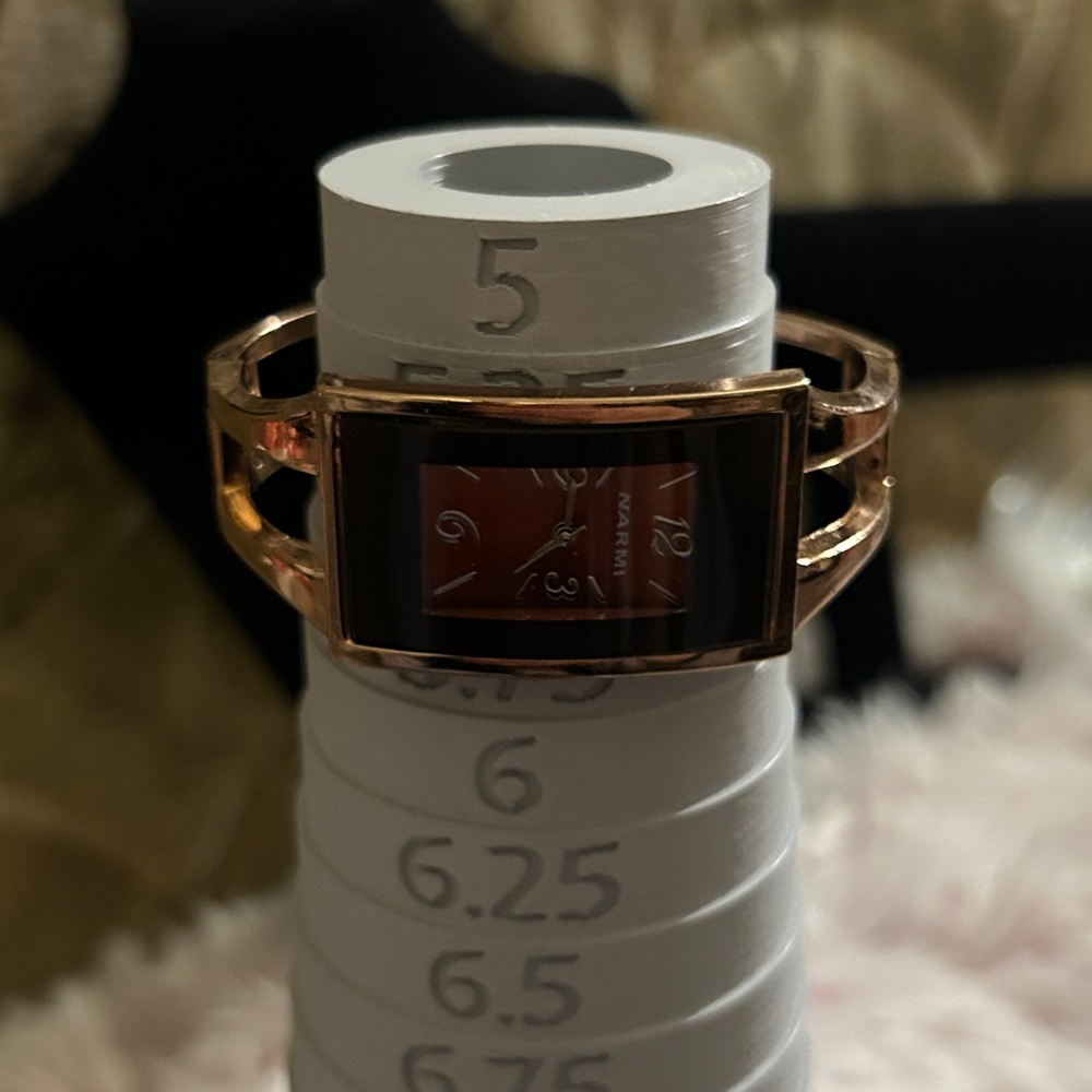Narmi Copper Rectangular Bangle Watch - image 3